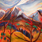 GALE, BRANDY
KINETIC NATURE 
Oil on gallery wrapped canvas
Size: 40" x 40”
Painted on location in British Columbia, Canada 
Private Collection