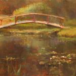 MARILYN FAIRMAN - Morning Reflections in the Park - Oil on  Linen - 9x12