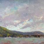 FAIRMAN-MARILYN - Clouds Over Lake George - Oil on  Linen - 9x12