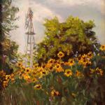 WITT, MARILYN
Indiana
"Windmill and Sunflowers"
My neighbors sunflowers waving in the summer breeze caught my attention.  The windmill in the background made the perfect composition for this painting.  
