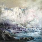 " Radiance" Niagara __  8 x 8 "   __oil on canvas  __ www.jrbaldini.com