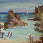 McMahon Kathryn _ " Family Outing Southside Bermuda _ Oil _ 9x12 