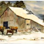 Mallory _ Mike _ "  Cattle in the Cold  "_ Winner of the Winsor  Newton Artist's Merit Award at the Arts of the Terrace Show 2008