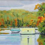 Williams Michelle K    ___ " Yellow Boathouse "   ___8x10 in oil on panel